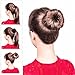 Mudder 3 Pieces Donut Bun Maker Hair Bun Maker Ring Style Bun Maker Set for Chignon Hair Includes Large, Medium and Small (Brown)