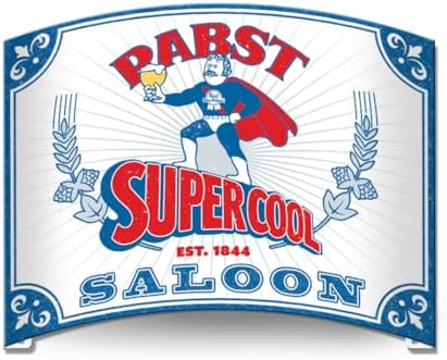 Desperate Enterprises Rolled Pabst Aluminum Sign - Sign Size 11.5" x 13.5" - Nostalgic Vintage Metal Signs - Made in the USA image 5