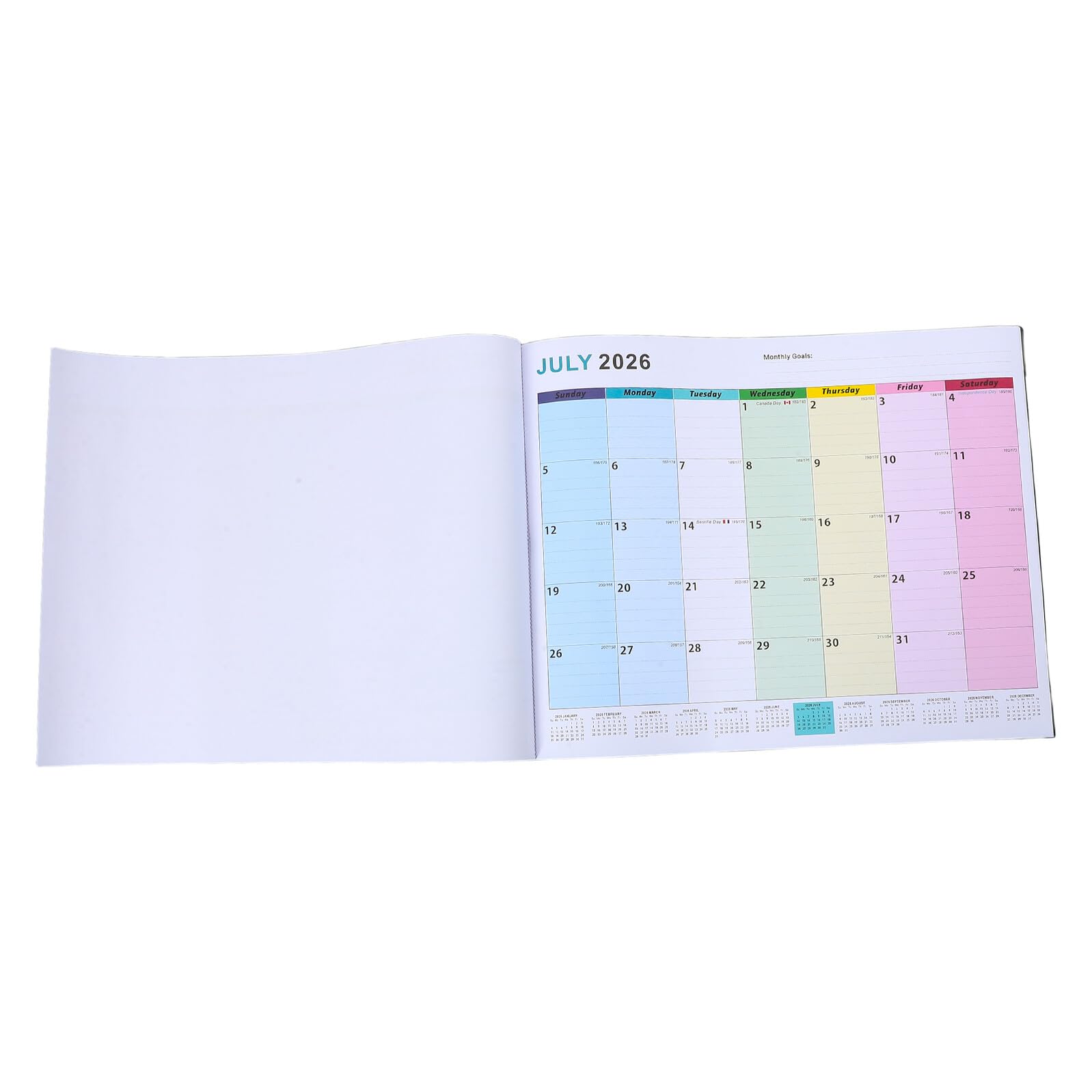 Calendario Inglés Calendario de Pared Grande Hogar y Oficina Jumbo de Meses para Organización Anual Pared
