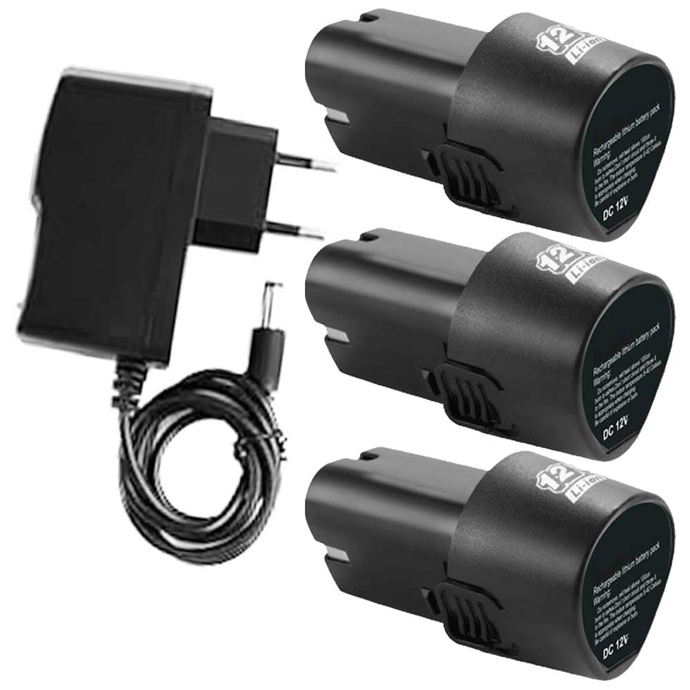12v Cordless Screwdriver and Drill Machine Batteries and 12v Li-ion Battery Charging Adapter (3Pcs Battery and 1Pcs Charger)-image-15