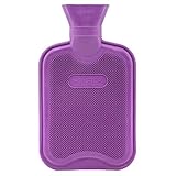 HomeTop Premium Classic Rubber Hot Water Bottle, Great for Pain Relief, Hot and Cold Therapy (1L,...