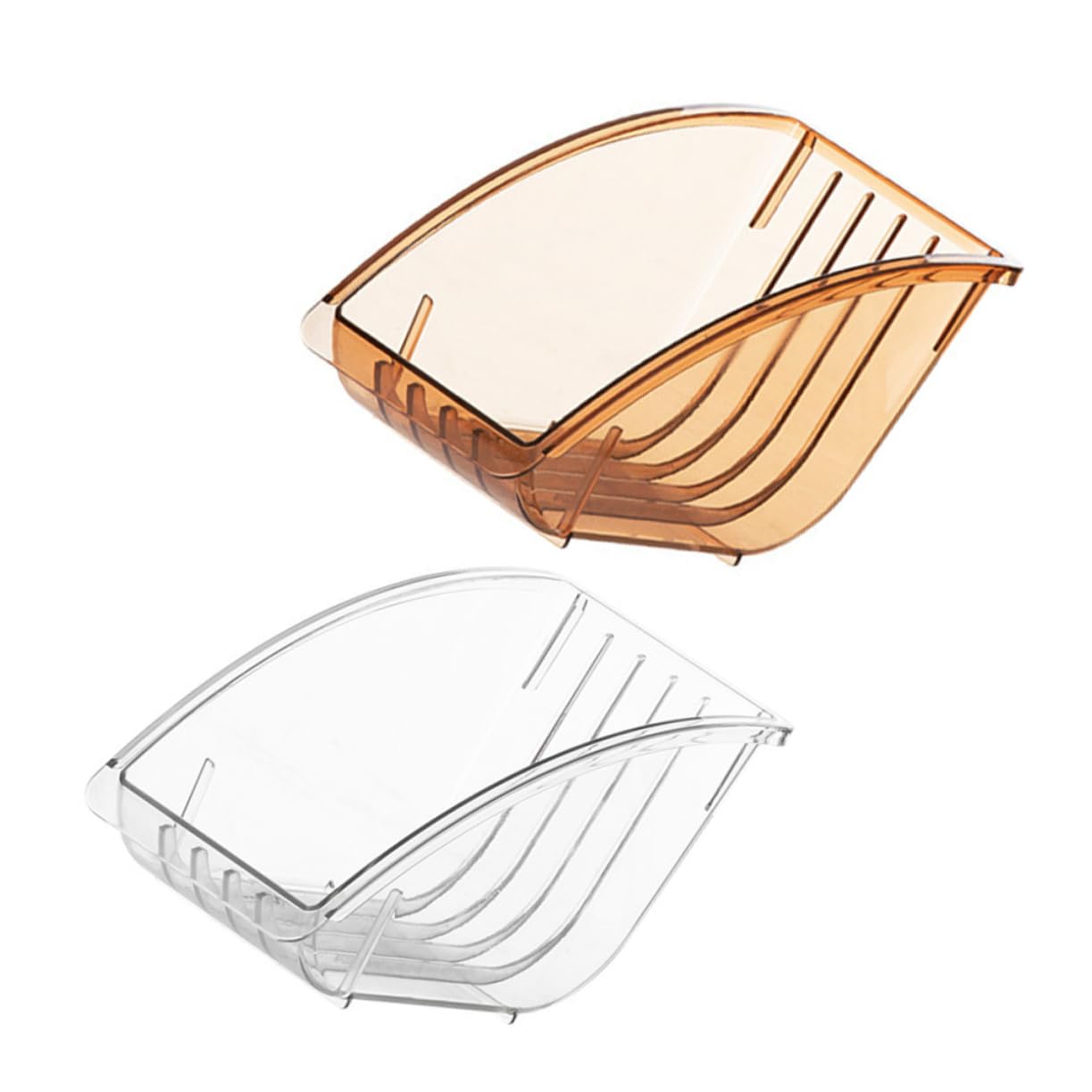 TIDTALEO 2Pcs Plate and Lid Holder cabinet dish organizer clear stand desktop organizer shelf Pot Lid Holders kitchen countertop organizer utensil drying holder Pot Cover Rack Pot Lid Rack