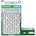 FilterBuy 16x25x4 MERV 8 Pleated AC Furnace Air Filter, (Pack of 2 Filters), 16x25x4 – Silver
