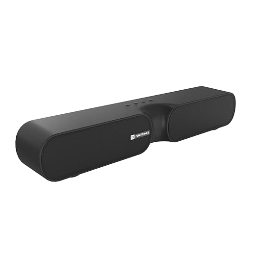 Portronics Decibel 20 16W Wireless Bluetooth Soundbar, Built-in Radio FM, 3.5mm Aux Slot, HQ Stereo Sound, Long Playtime(Black) at Rs. 1099