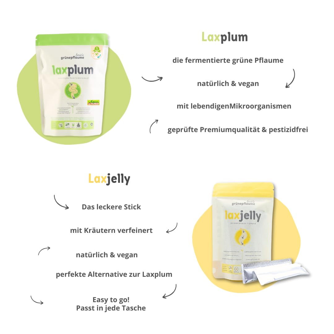 Louie´s grünepflaume® – Laxplum Fermentierte Pflaumen 30 Stück – Im Alltag, auf Reisen, beim Fasten. Natürlich, einfach, lecker.– vegane & leckere Alternative zu Bittersalz inkl. E-Book