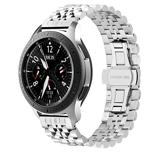 Bracelet Montre Acier Inoxydable 22mm Argent pour Galaxy Watch 46mm