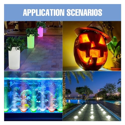 Lámpara de noche submarina multicolor para decorar jarrón de boda 7