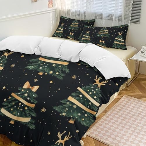 Housse de couette 200x200 Père Noël avec 2 taies d'oreiller - 3
