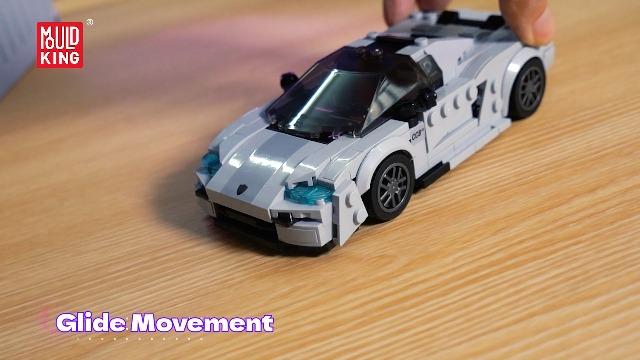 Mould King 27068 Set Mattoncini Auto Da Corsa 488 - 358 Pezzi Con Vetrina Acrilica Antipolvere - Modello Da Collezione Per Adulti E Ragazzi +8 Anni