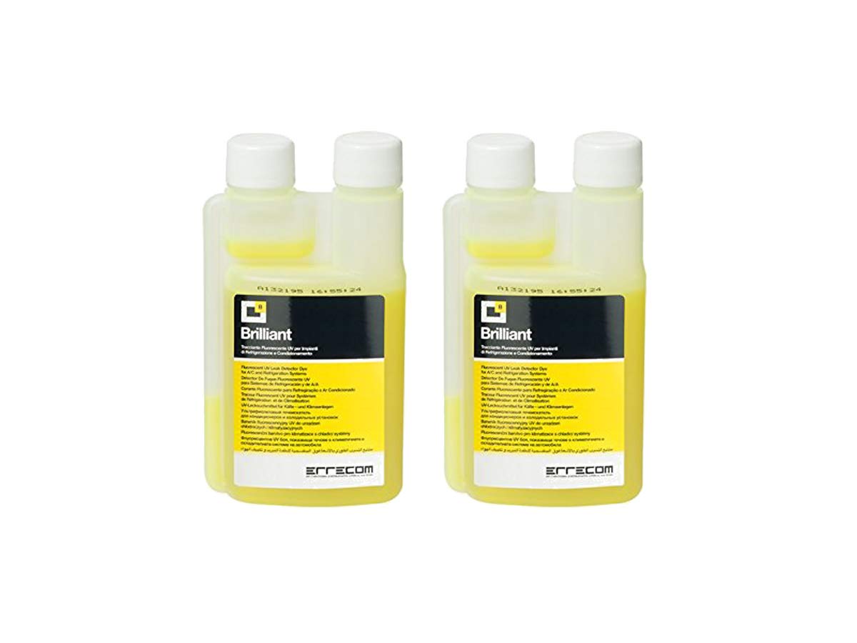 ERRECOM Brilliant Yellow UV Contrastant for Car Air Conditioning Systems with R12 - R134a - R1234yf - Hybrid and Electric Vehicles 2 St(2)
