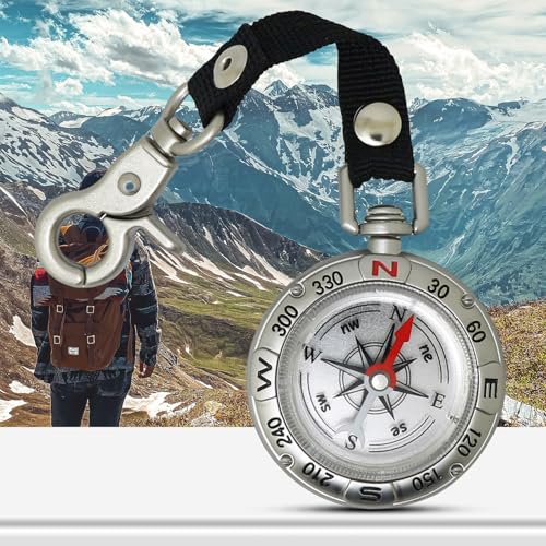 Brújula de Camping de Bolsillo con Llavero y Cordón miniatura 5