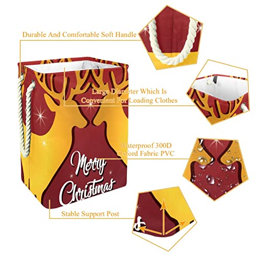 Panier à linge personnalisé de Noël grand format rouge - 6