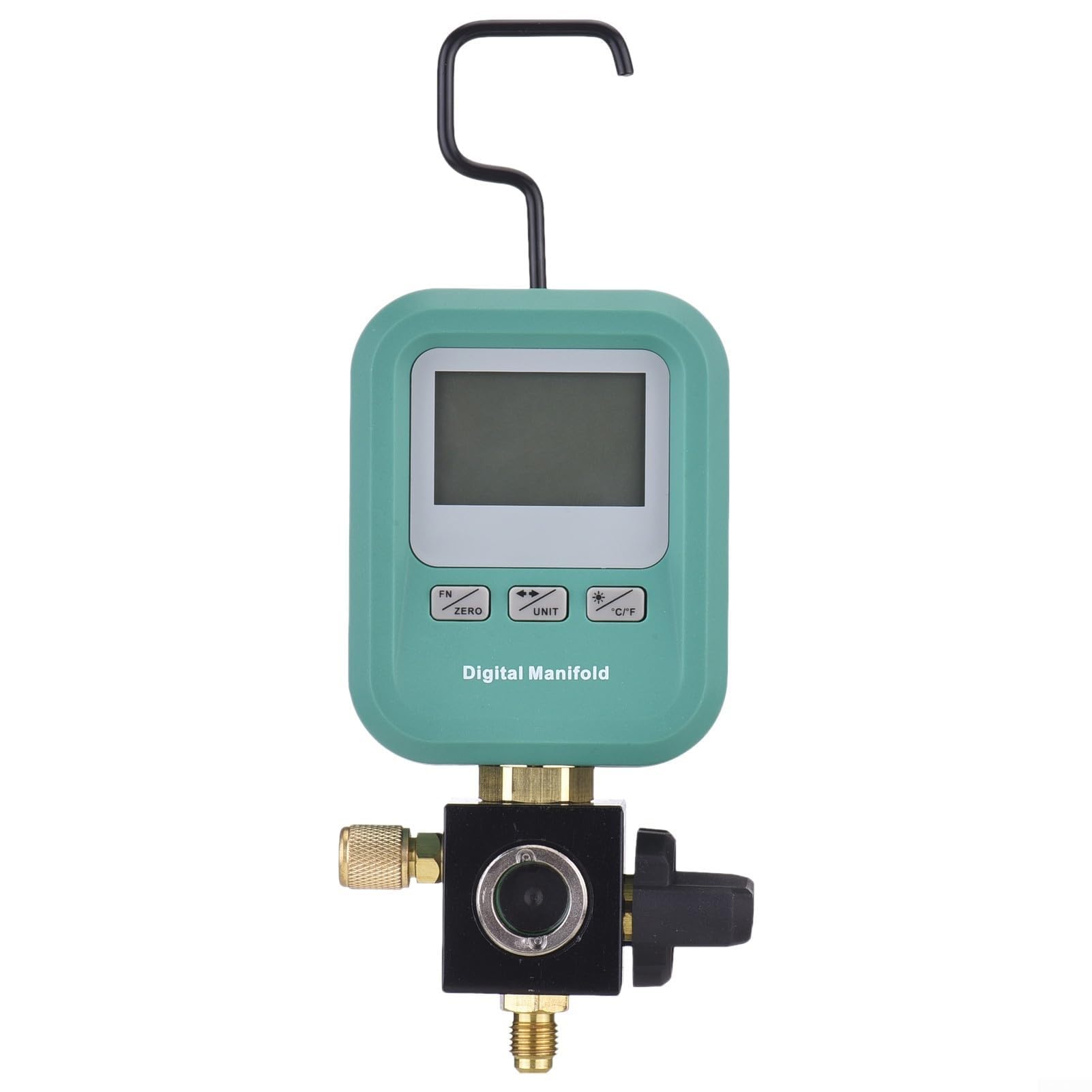 Manometro digitale DY519 con retroilluminazione – Manometro per auto e climatizzazione, tester aria compressa fino a 60 bar, scala multipla
