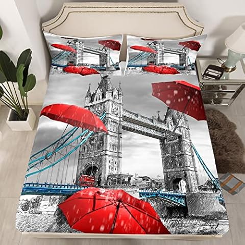 Juego de sábanas de puente de Londres para niñas y niños Cover