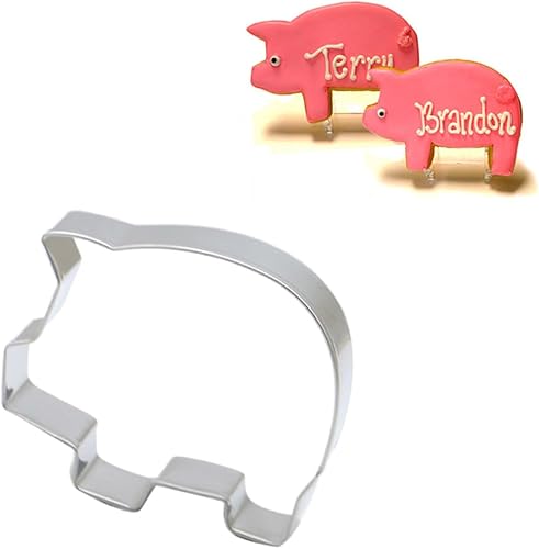 Miniatura 7 de 5PCS Stainless Steel Pig Shaped Cookie Cutters Molds Non-stick Baking Tools for Home Kitchen Bakery Fruit and Vegetable Cutter Creative Animal Design