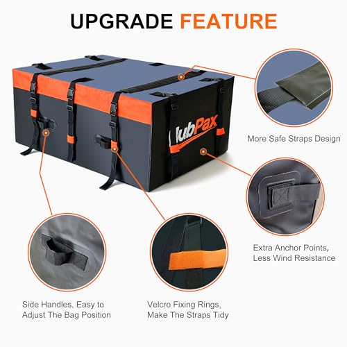 Bolsa Portaequipajes de Techo para Automóvil HubPax 21 Pies Cúbicos miniatura 2