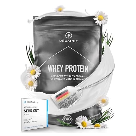 ORGAINIC Bio Natural Whey Protein - Bio Zertifiziert ohne Zusatzstoffe - Eiweißpulver aus Deutschland - Grasfütterung - 1000g Protein Powder