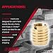 E-Z LOK Knife Threaded Insert for Hard-Wood, Brass Thread Inserts M8-1.25 Internal Threads, 0.625