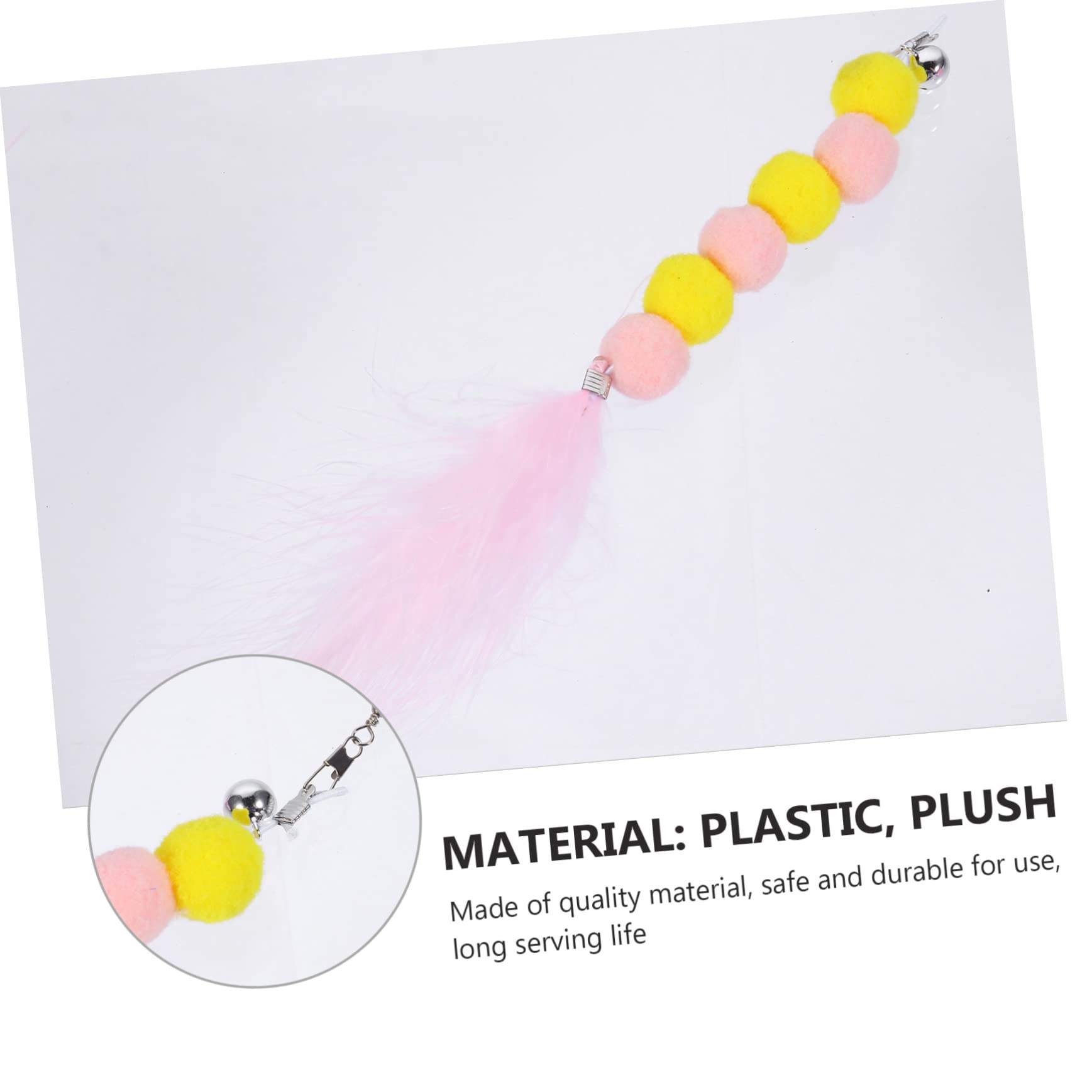 VANZACK 3stücke Pet Cat Toy Teaser Mit Ersatzköpfen Interaktive Katzenangel Langlebigem Material Für Gesundes Und Gewichtsverlust Bei Katzen