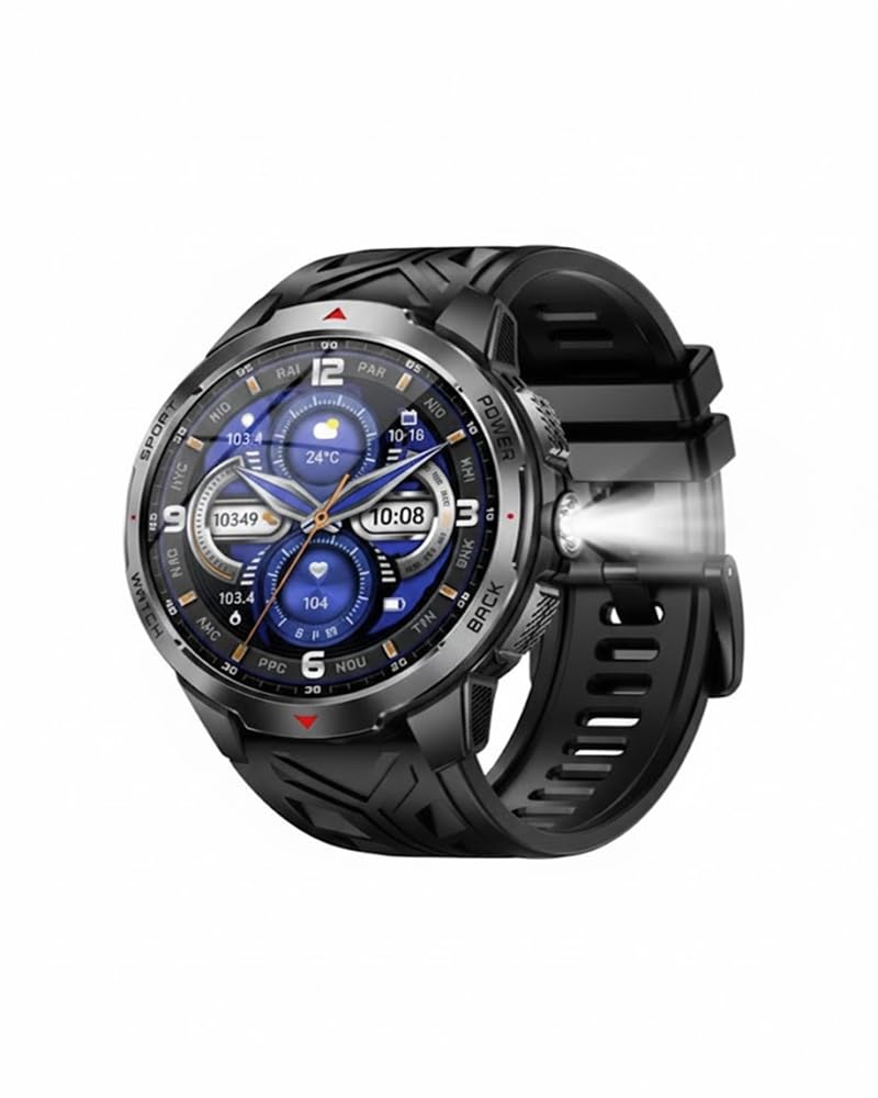 ORYX ULTRA Premium Smart Watch, Big Full Touch Display, 1100mAh Long Battery Life, Bluetooth Calling, Heart Rate & SpO2 Monitor, Multiple Sports Modes, DaFit App, Android iOS Compatible