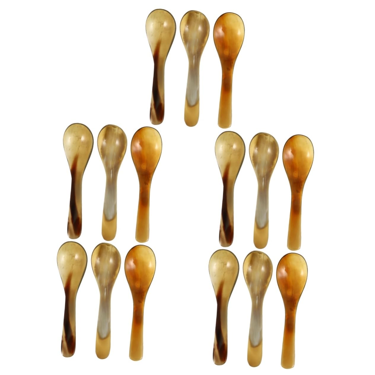 LABRIMP 15piezas Cucharas De Café De Natural Cucharas Vintage Para Postres y Pasteles Utensilios De Cocina Ecológicos