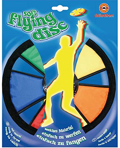 GÜNTHER FLUGSPIELE 1381 - Frisbee Soft Flying Disc, ca. Ø 25 cm, Wurfscheibe aus Textil, für Kinder ab 6 Jahren, weiche Frisbeescheibe