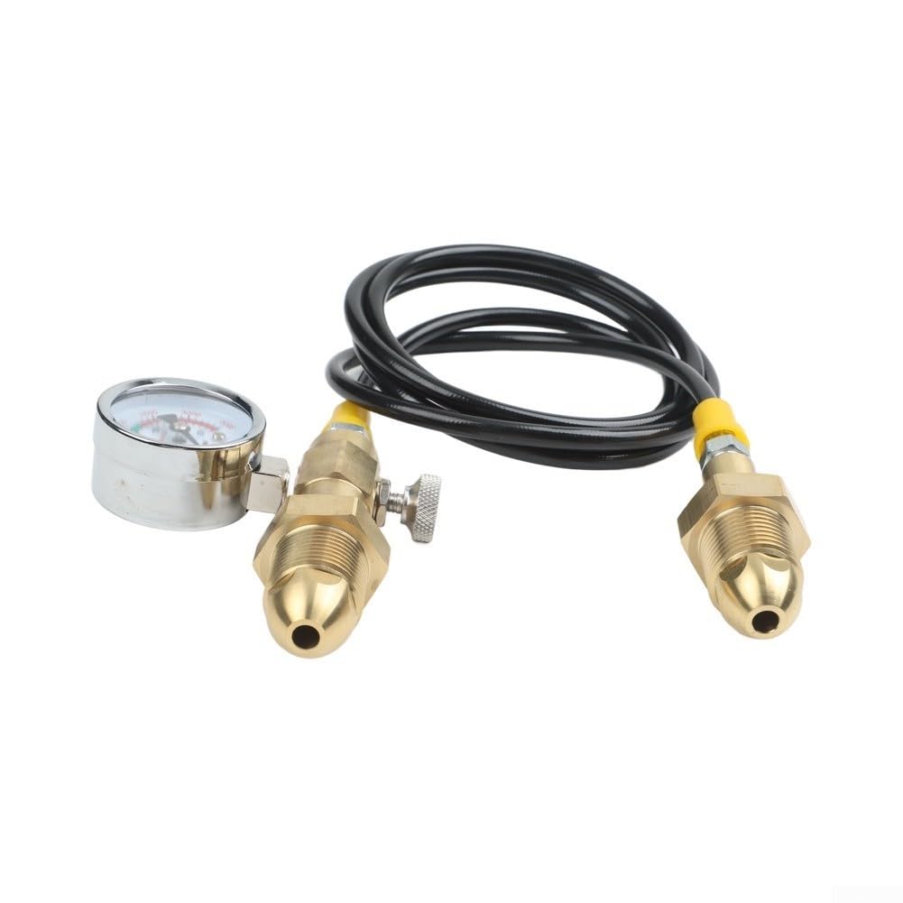 Manguera de recambio de cilindro de argón BS 341 No 3 G5/8 RH adaptador para estación de llenado del Reino Unido, acero inoxidable de alta presión para tubo de transferencia trenzado para soldadura de