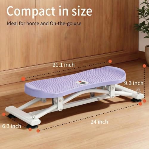 Image of Balance Board for Adults, Rocking Stepper with Resistance Bands, Portable Wobble Board with LCD Monitor, 300 lbs Capacity Ski Trainer for Full Body Workout at Home Gym