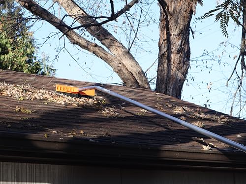 Roof Razor 8502 Roof Brush Multi-Tool | Roof Leaves And Snow Removal | 18Ft Extended Reach | Adjustable Roof Sweeper Roof Rake thumb #6
