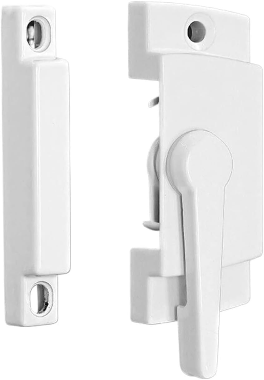 2 Set Hasp Security Lock Sash Jammer Home Decoration Keeper Materials Providing Slide Tight Locking(Left)