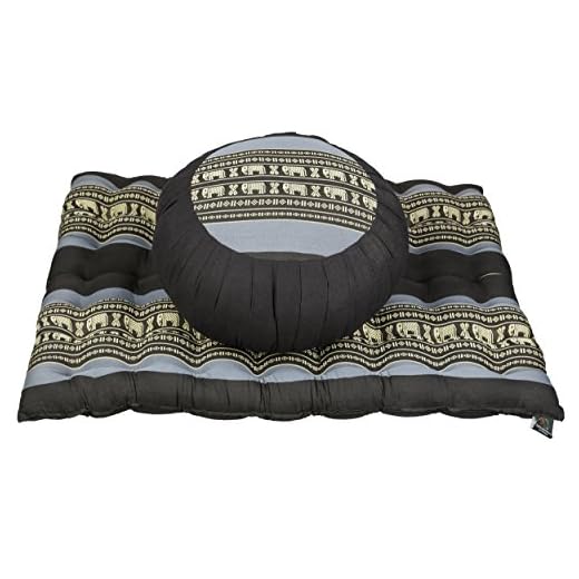 Handelsturm Comercio Torre Meditación con Relleno de Kapok Cojín Set Compuesto de Meditación Zafu y zabuton Matte para Asiento Meditación y Yoga, Elefanten Blau