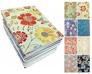 ALIMITOPIA Mini-Notizbuch Steno Blumenmuster (24 Stück)