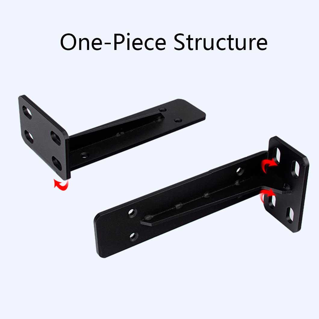 Staffa per Mensole Nere Carica 100 kg Staffe per Scaffali Pesanti in Metallo Supporti per Mensola a Muro da 2 Pezzi con Accessori di Montaggio (245mm/9.6in)