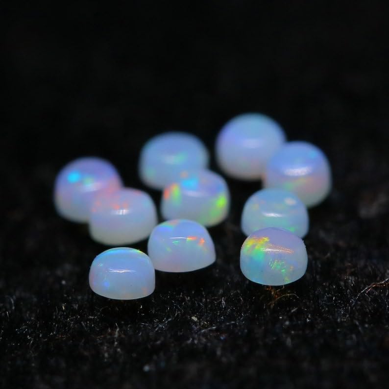 Opale australienne blanche AAA 2.5mm pour création joaillerie haut de gamme