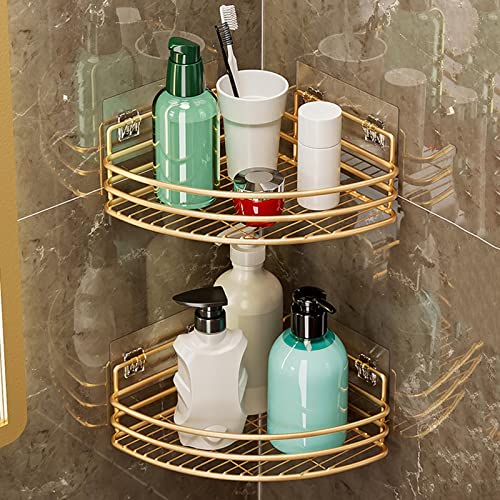Panier d'angle de douche adhésif sans perçage pour ranger vos soins