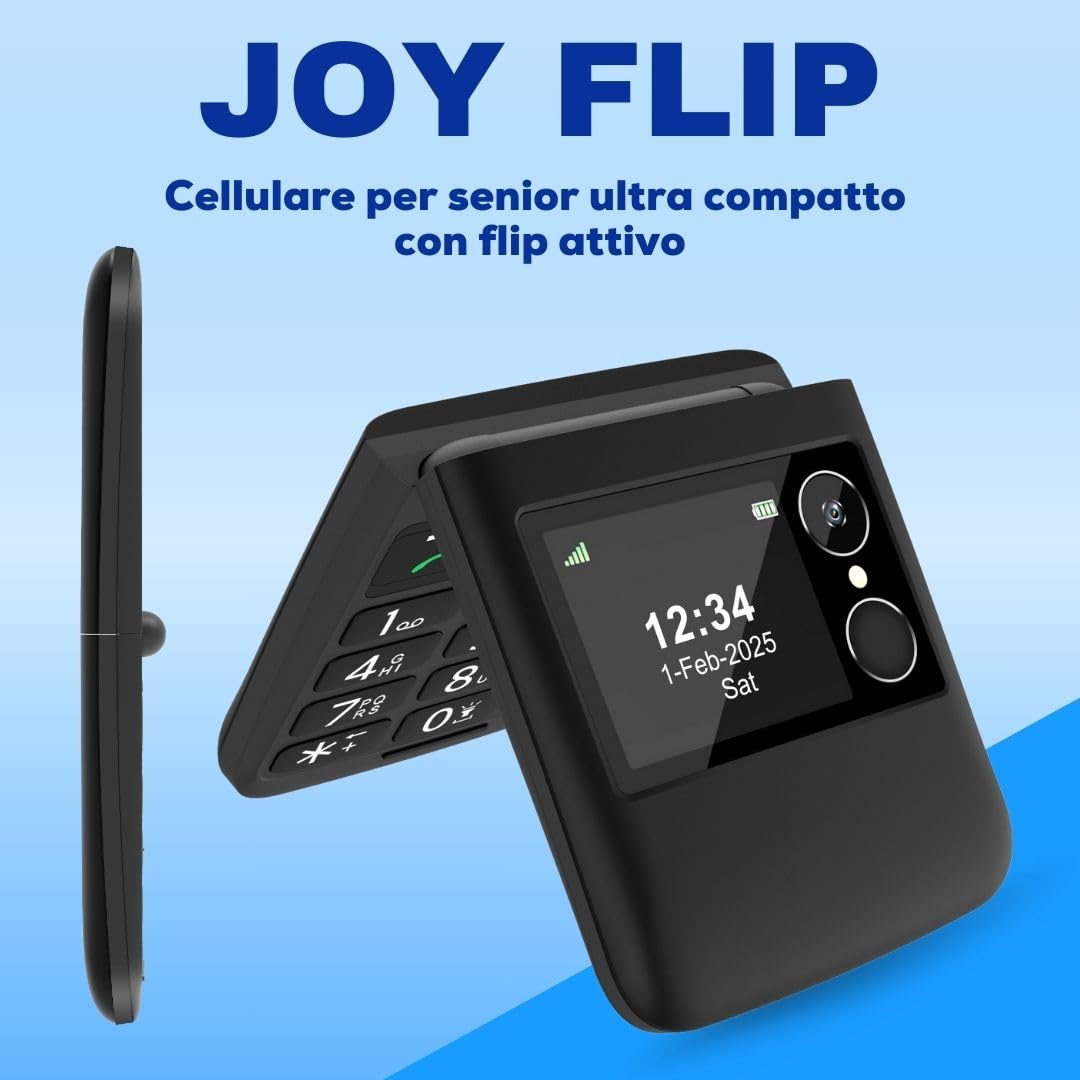 SAIET Cellulare per Anziani 4G Facile da Usare con SOS e Display a Colori