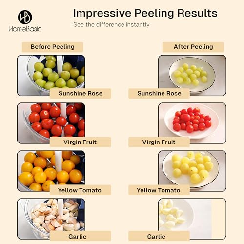 Image of HOMEBASIC Automatic Fruit & Vegetable Peeler Machine| Rechargeable Electric Peeler with 5-Leaf Stainless Steel Blade, 1300mAh Battery, One-Touch Operation Peeler for Home, Shop & Restaurant