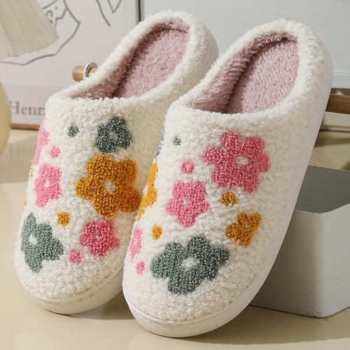 Christmas Slippers for Women Men Warm Slippers House Memory Foam Slippers Cozy Fluffy Fall Winter Home Slippers2