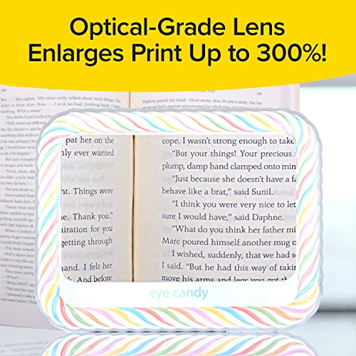 Eye Candy Ultra Bright Full Page Magnifier And Book Light, As Seen On Tv Anti Glare Reading Light Makes Pages 3X Bigger With Dimmable Brightness #TOP3