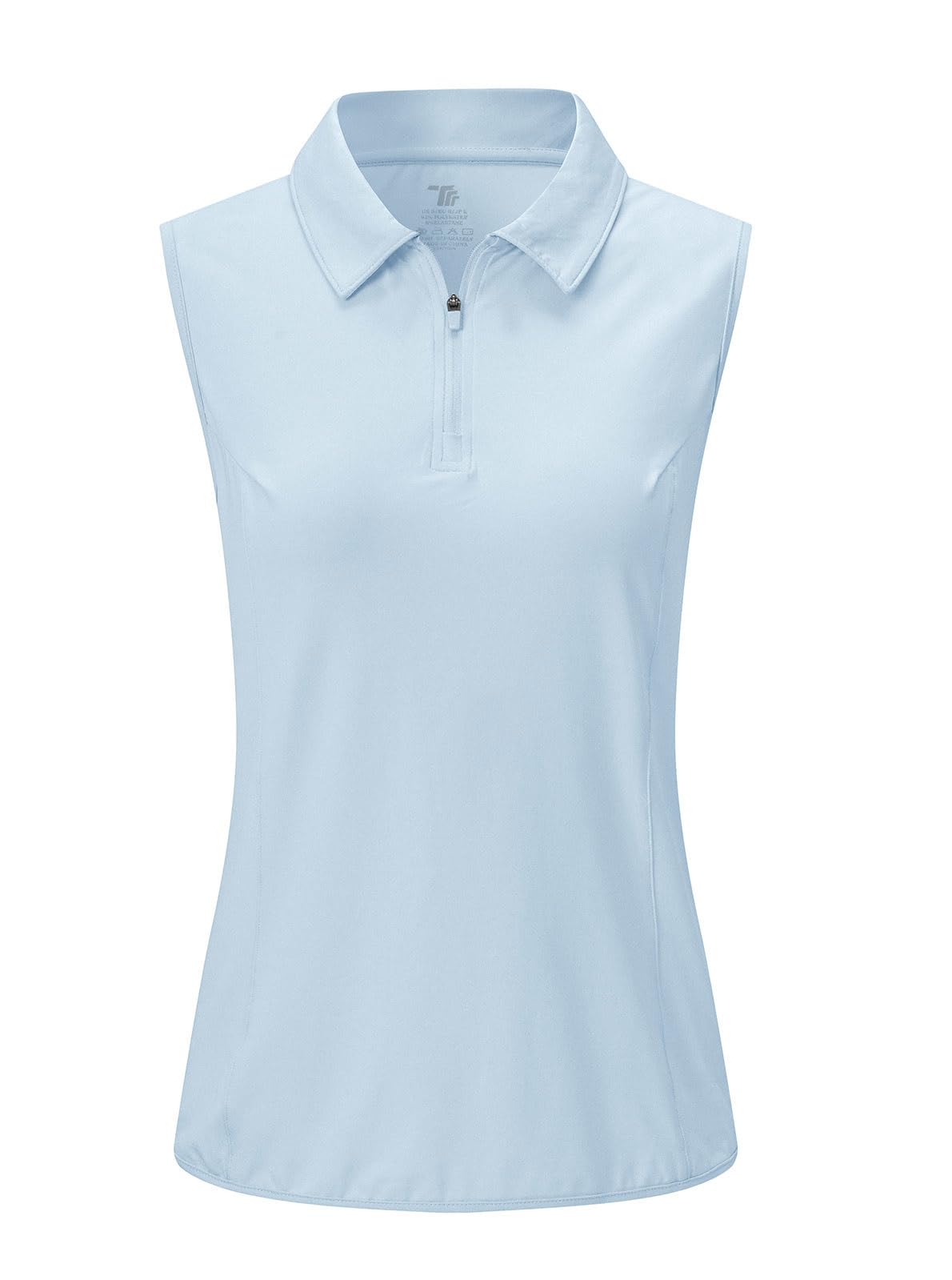 YSENTO Women's Sleeveless Golf Shirts Tops Clothes Collared 1/4 Zip Quick Dry Tennis Polo Shirts Apparel