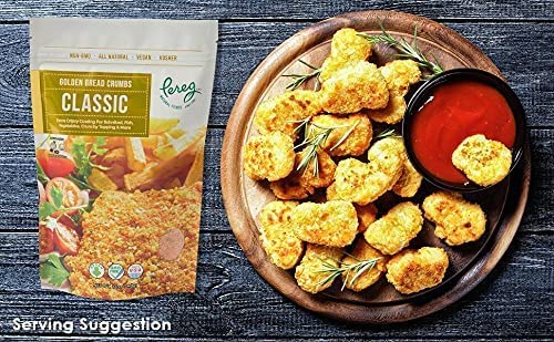 Pereg Bread Crumbs Classic (12 Oz X 6 Pack) – Crispy Breadcrumbs For Coating & Stuffing - Coat Burger, Schnitzel, Vegetables, Meatballs - Kosher Certified - Resealable Packaging #TOP3