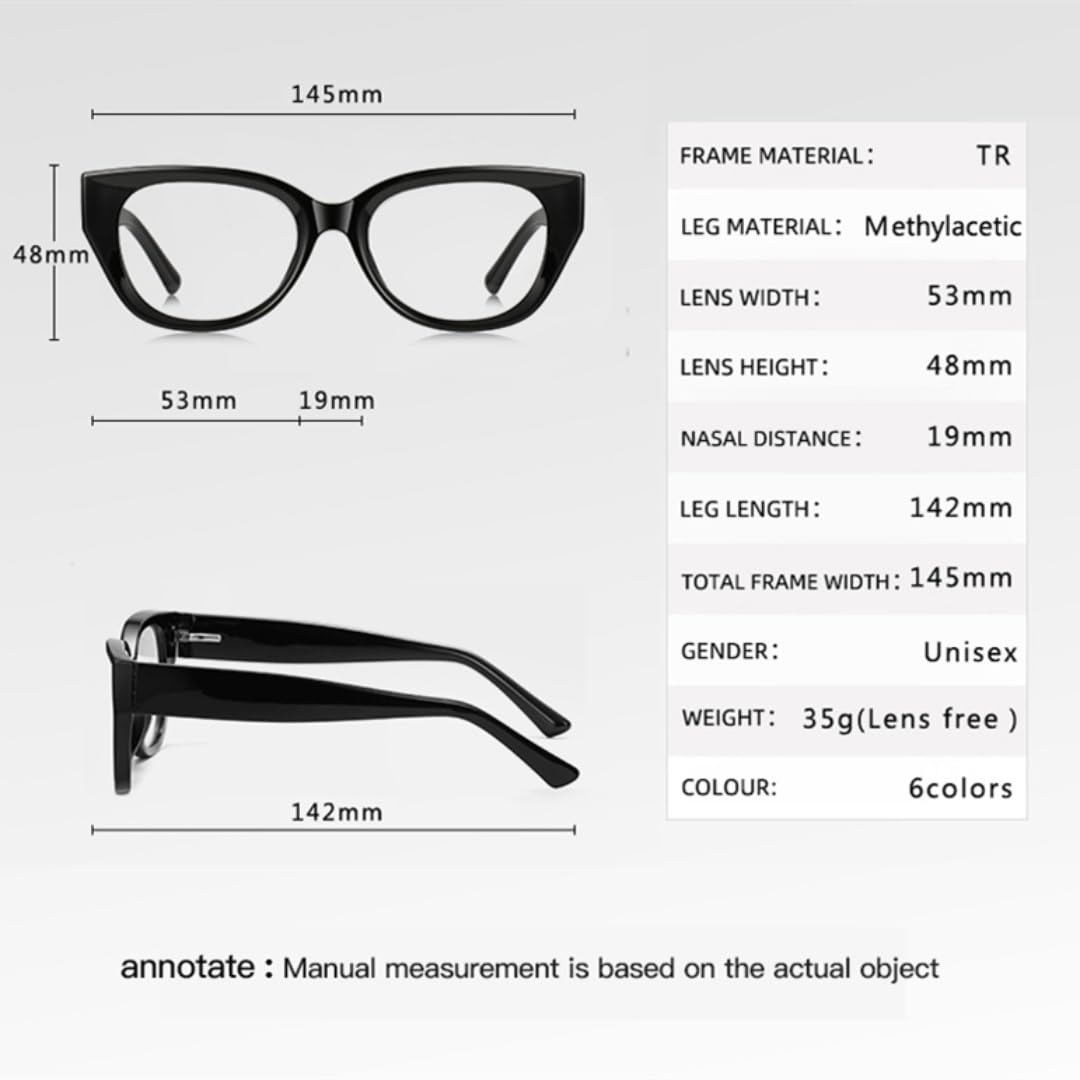 Occhiali da vista Cat Eye anti luce blu Tr90 da uomo e da donna, montatura alla moda