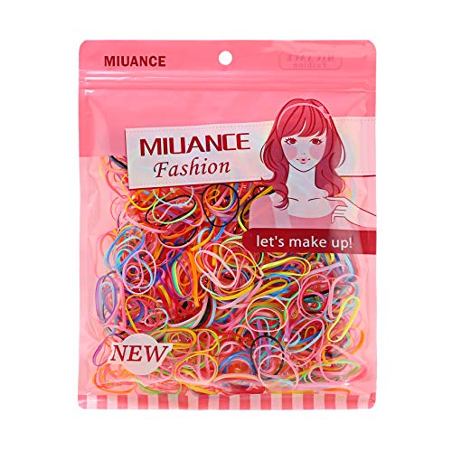 Multi Candy Color Baby Girl's Kids Hair Holder Hair Tie Elastic Rubber Bands (1000pcs, Big Circle)