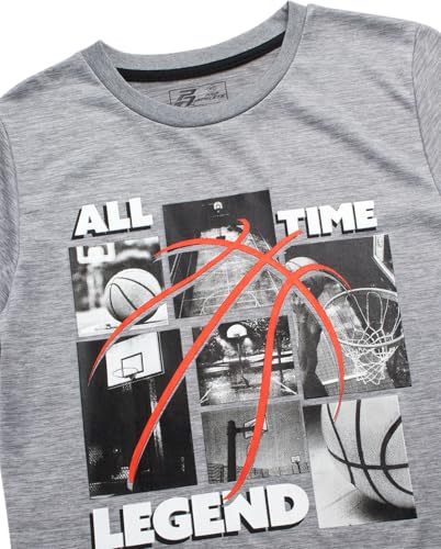 Pro Athlete Boys Sweat Suit Set - 4 Piece Short Sleeve Crewneck Athletic Graphic Tees and Tricot Jogger Sweatpants (8-16)3