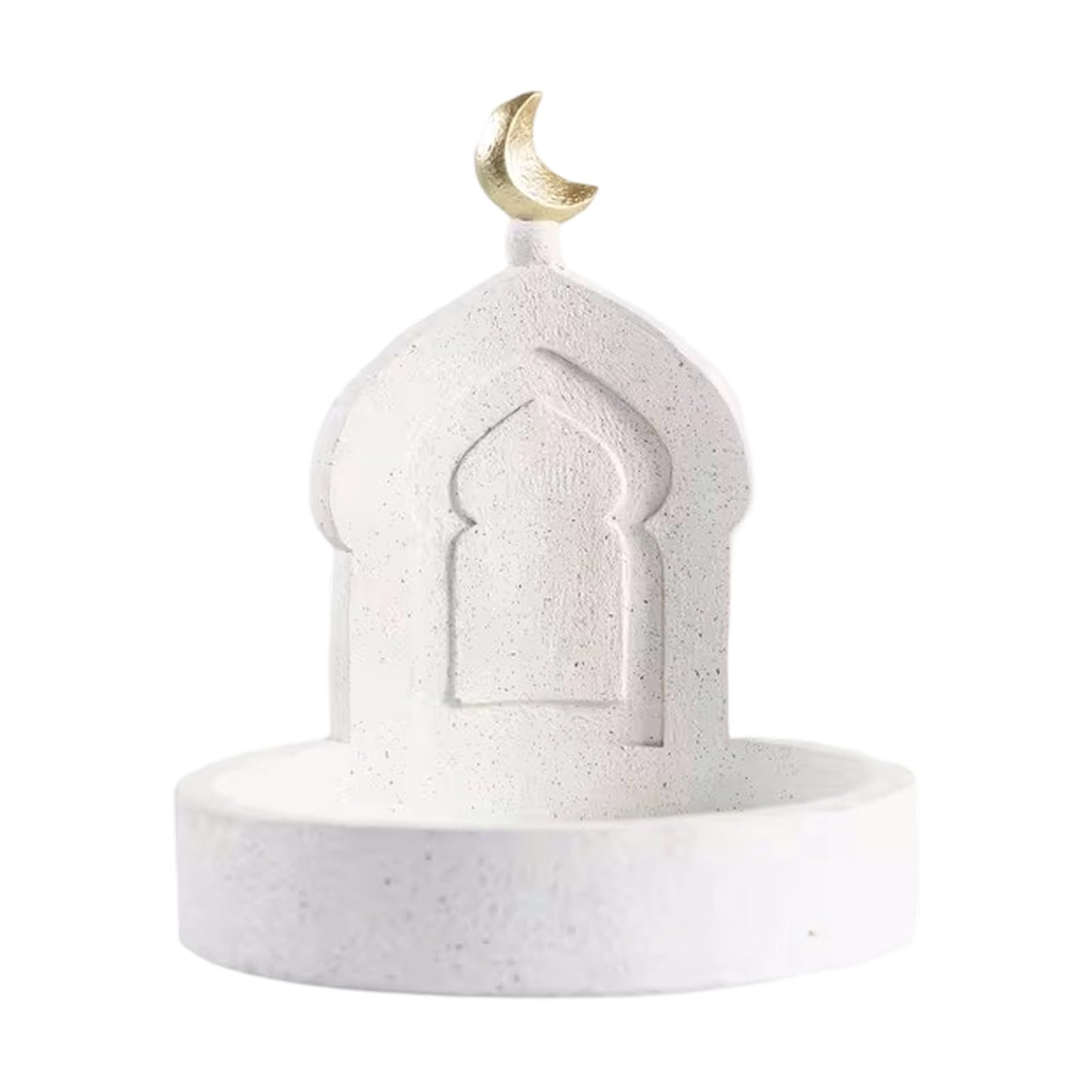 Hredyqw Ramadans Eid Home Decorations Jewelry Storage Box Gold and White Mosque Tower Islamics Eid Mubaraks Decors