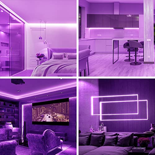 Phopollo Purple Led Neon Strip Lights 16.4Ft/5 M, 600 Leds Waterproof Flexible Led Neon Lights For Indoors And Outdoors Décor, 24 Volts, No Adapter Included #TOP6