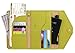 ZOPPEN Passport Holder Women/Men, Multi-purpose Rfid Blocking Travel Passport Wallet Travel Essentials Tri-fold Document Organizer Holder, Chartreuse