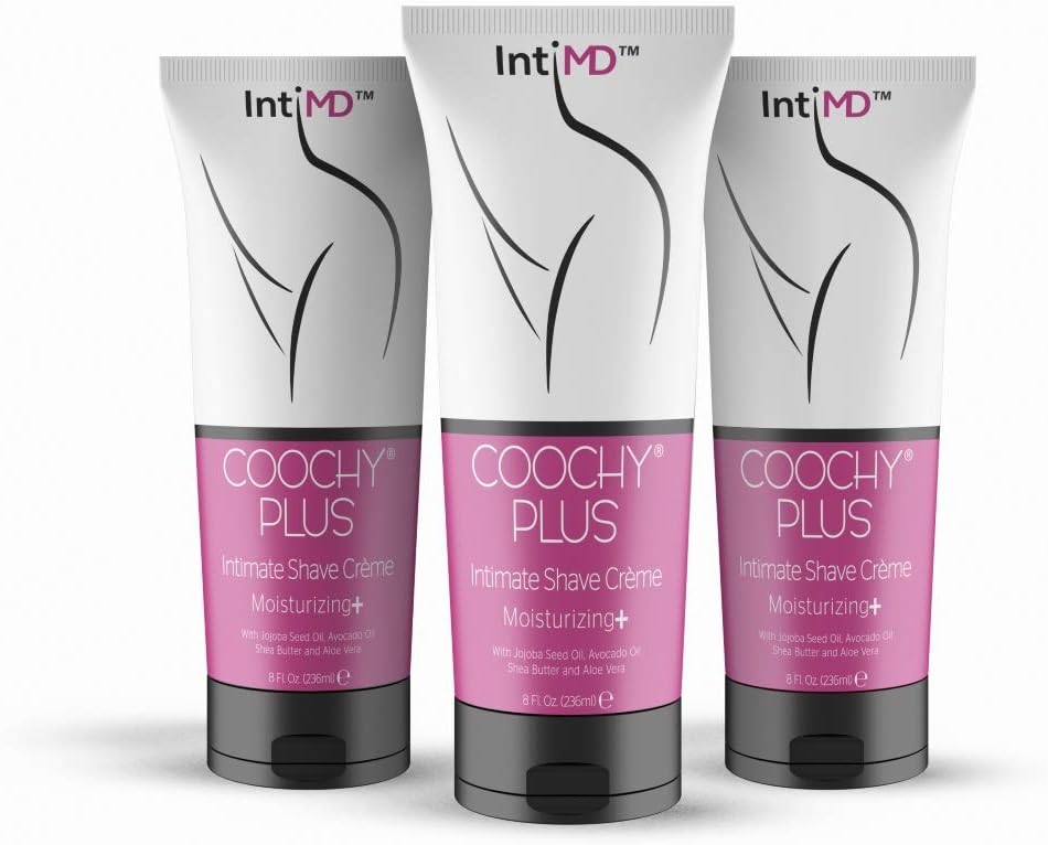 IntiMD COOCHY PLUS (3 Pack) Intimate Shave Cream Rash-Free With MOISTURIZING+ 8oz