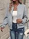 RUISHH Damen Langarm Jacke Casual Bomberjacke Baseball Jacke Reißverschluss Leichte Übergangsjacke Grau L