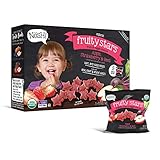 Nosh Fruity Stars Organic Fruit & Veggie Chews Toddler Snack, 5 Snack Packs, Apple, Strawberry & Beet